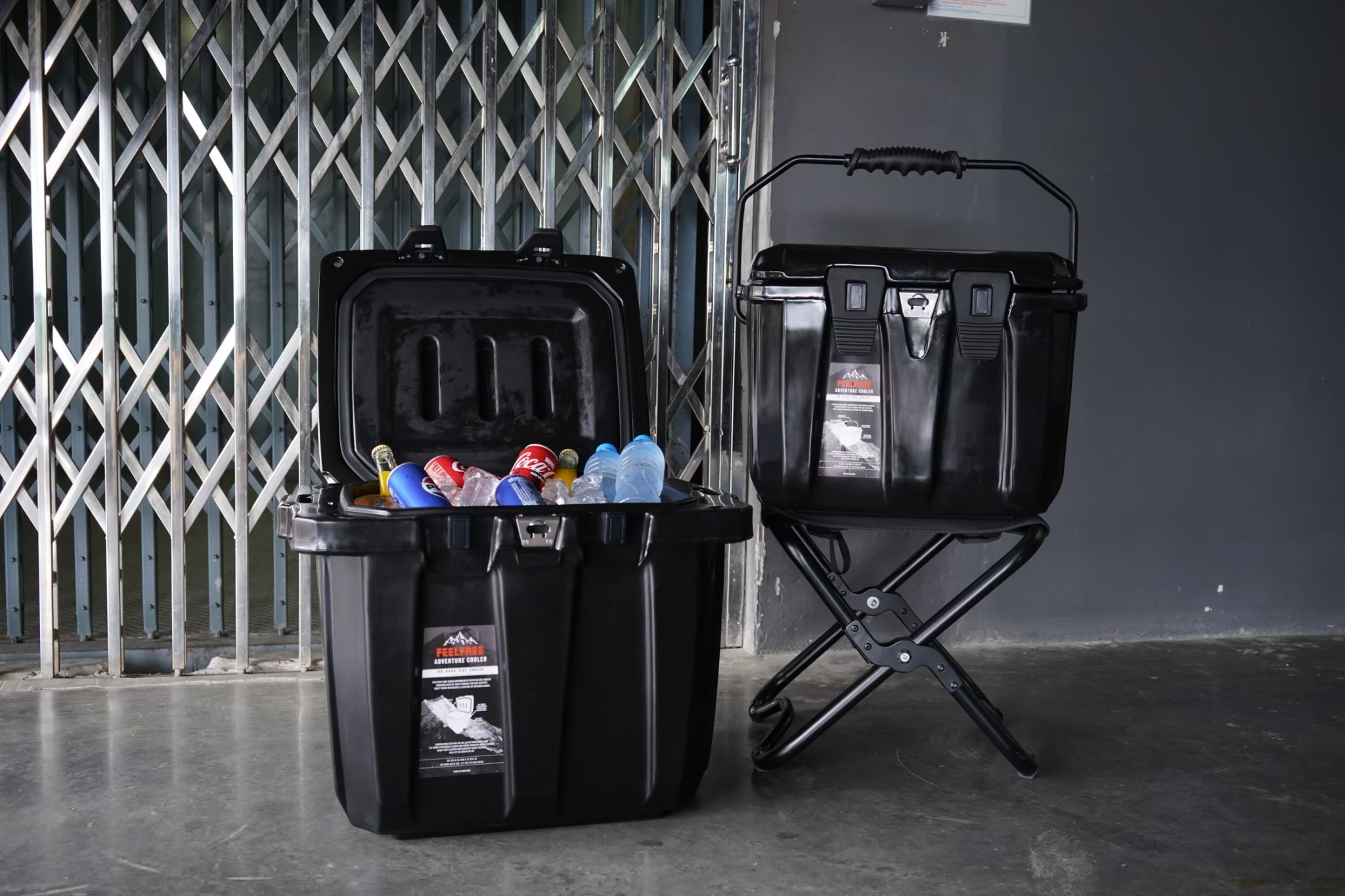 ถังน้ำแข็งเกรดพรีเมี่ยม FEELFREE ขนาด 45 ลิตร สี ALL BLACK_2